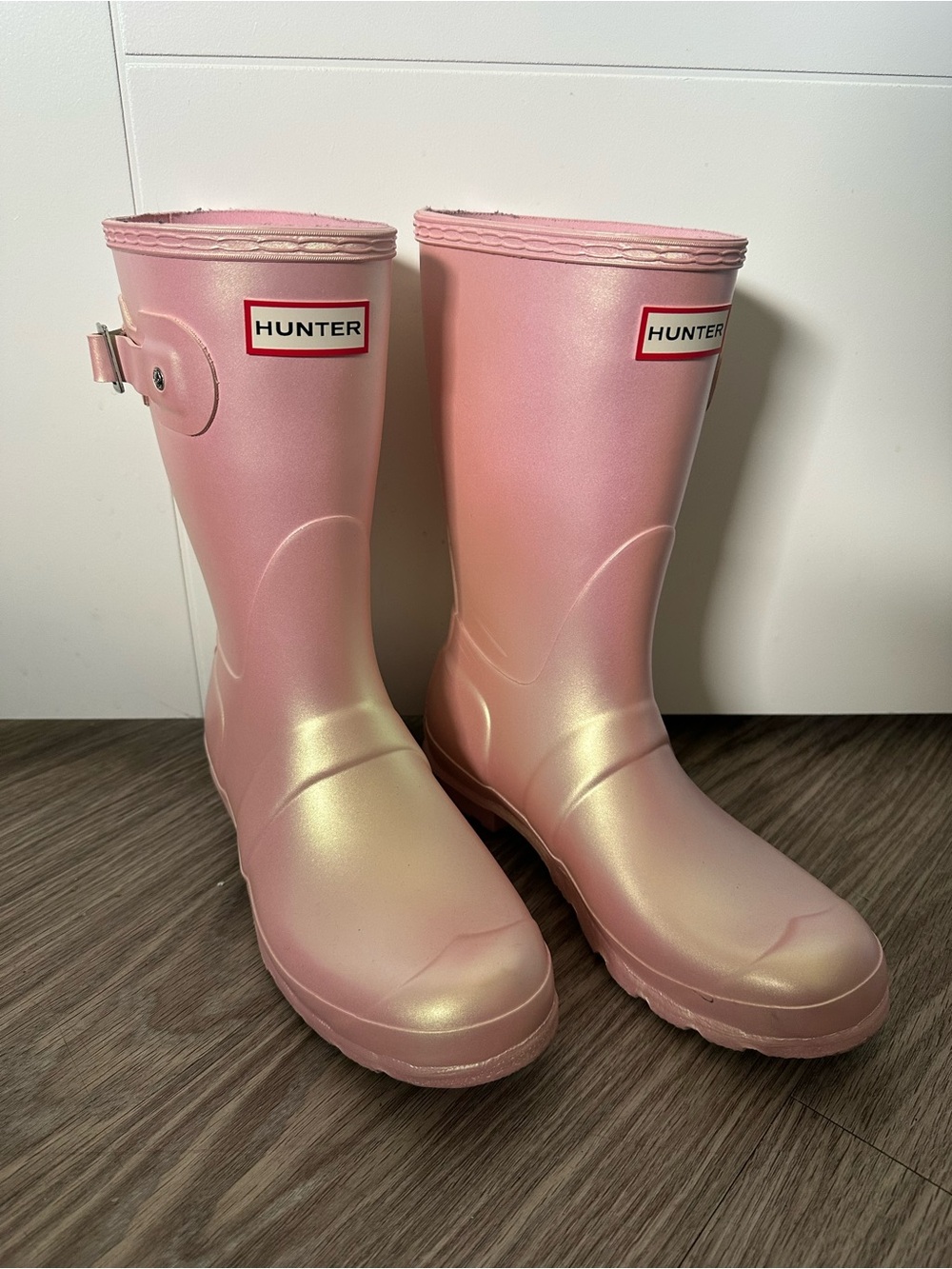Pink Nebula Short Hunter Boots